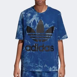 NWT Adidas Men’s Blue Tie-Dye Tee-CW1334
